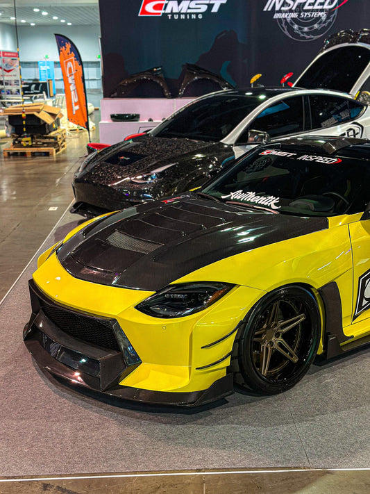 Nissan Z 400Z RZ34 Fairlady 2022-ON with Aftermarket Parts - Front Bumper & Lip Carbon Fiber / FRP from PROJECT WIDEBODY