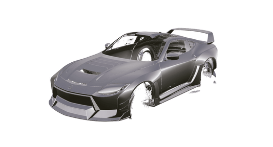 Nissan Z 400Z RZ34 Fairlady 2022-ON with Aftermarket Parts - Rear Flares and Fuel Door Carbon Fiber / FRP from PROJECT WIDEBODY