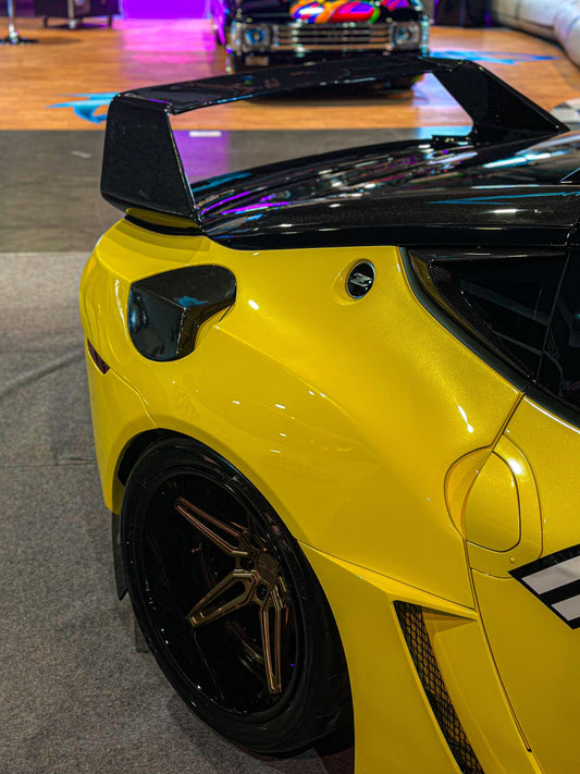 Nissan Z 400Z RZ34 Fairlady 2022-ON with Aftermarket Parts - Rear Flares and Fuel Door Carbon Fiber / FRP from PROJECT WIDEBODY