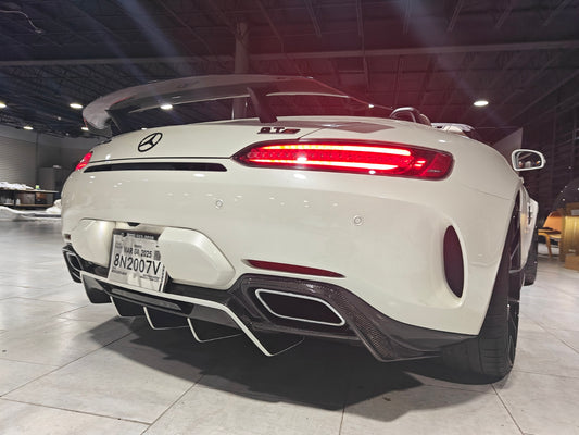 Mercedes Benz AMG GT GTS GTC C190 2016 2017 2018 2019 2020 2021 with Aftermarket Parts - Rear Wing Carbon Fiber / FRP from Paktechz