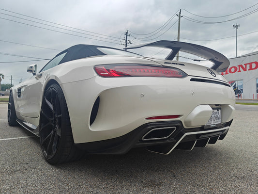 Mercedes Benz AMG GT GTS GTC C190 2016 2017 2018 2019 2020 2021 with Aftermarket Parts - Rear Wing Carbon Fiber / FRP from Paktechz