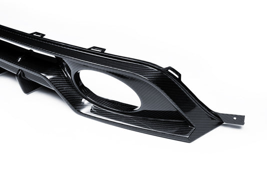 Porsche 911 992.2 Carerra Base/S/T/4S/Targa4S (Fits SportDesign Oval Exhaust Tips) with Aftermarket Parts - Lower Rear Diffuser Dry Pre-preg Carbon Fiber from Ventus Veloce