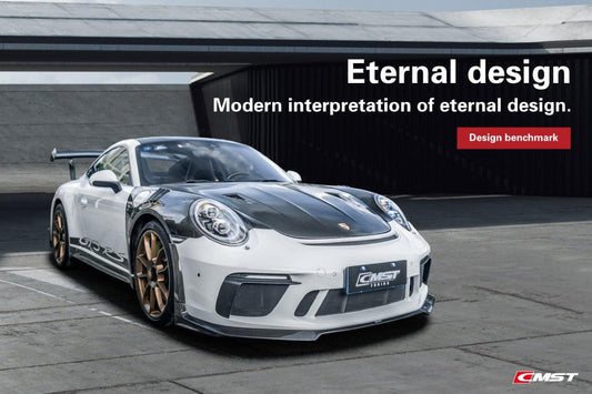 Porsche 991.1 Carrera/S/GTS/Turbo/Turbo S/GT3/GT3RS 2012 2013 2014 2015 2016 with Aftermarket Parts - Front Lip Carbon Fiber from CMST Tuning