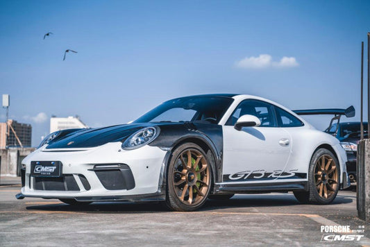 Porsche 991.1 Carrera/S/GTS/Turbo/Turbo S/GT3/GT3RS 2012 2013 2014 2015 2016 with Aftermarket Parts - Front Lip Carbon Fiber from CMST Tuning