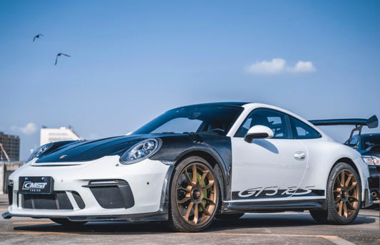 Porsche 991.1 Carrera Base/S 2012 2013 2014 2015 2016 & 991.2 Carrera Base/S 2017 2018 2019 with Aftermarket Parts - Side Skirts Carbon Fiber from CMST Tuning