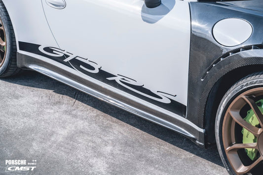 Porsche 991.1 Carrera Base/S 2012 2013 2014 2015 2016 & 991.2 Carrera Base/S 2017 2018 2019 with Aftermarket Parts - Side Skirts Carbon Fiber from CMST Tuning