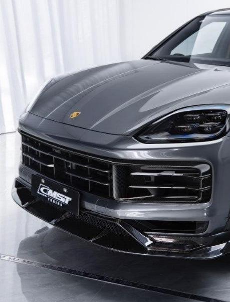 Porsche Cayenne 9Y0 9Y0.2 Base/S/AWD/E-Hybrid 2024-ON & Cayenne 9Y3 9Y3.2 Base/S 2024-ON with Aftermarket Parts - Front Intake Vents Trim Carbon Fiber / FRP from CMST Tuning