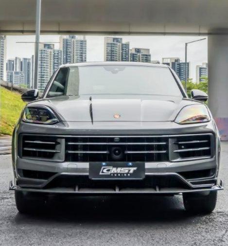 Porsche Cayenne 9Y0 9Y0.2 Base/S/AWD/E-Hybrid 2024-ON & Cayenne 9Y3 9Y3.2 Base/S 2024-ON with Aftermarket Parts - Front Lip Carbon Fiber / FRP from CMST Tuning