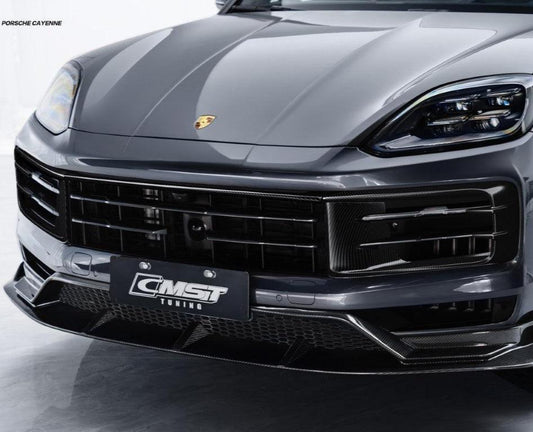 Porsche Cayenne 9Y0 9Y0.2 Base/S/AWD/E-Hybrid 2024-ON & Cayenne 9Y3 9Y3.2 Base/S 2024-ON with Aftermarket Parts - Front Intake Vents Trim Carbon Fiber / FRP from CMST Tuning