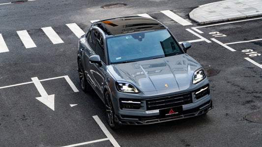ArmorExtend AE Front Lip & Canards for Porsche Cayenne 9Y0.2 Base/S/E-Hybrid & 9Y3.2 Base/S Pre-preg Carbon Fiber