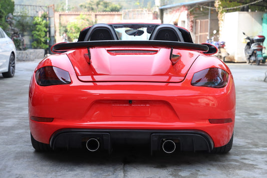 Porsche 987.2 Boxster Base / S / R 2009 2010 2011 2012 with Aftermarket Parts - Rear Bumper & Diffuser FRP/PP Polypropylene/Dry Pre-preg Carbon Fiber from DuPont Tech