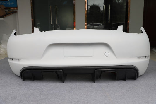 Porsche 987.2 Boxster Base / S / R 2009 2010 2011 2012 with Aftermarket Parts - Rear Bumper & Diffuser FRP/PP Polypropylene/Dry Pre-preg Carbon Fiber from DuPont Tech
