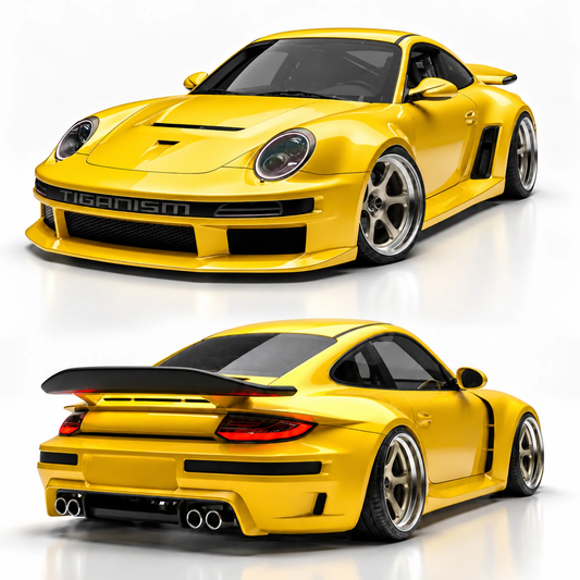 ROBOT CRAFTSMAN "TIGANISM GUSTAV" Widebody Rear Quarter Side Intake Vents for Porsche 911 997.1 997.2 Carrera Base/S 2005–2012 Carbon Fiber / FRP