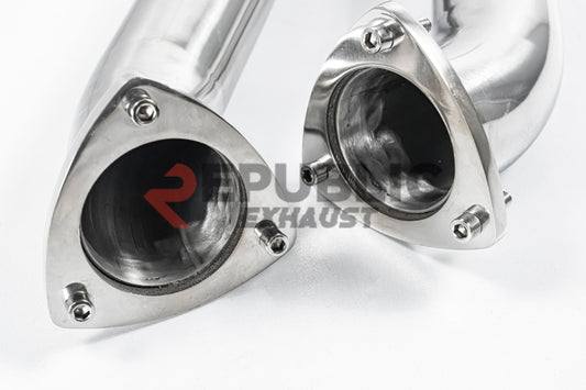 Aston Martin Vantage V8 2019 2020 2021 2022 2023 (4.0T) with Aftermarket Parts - Frontpipe Exhaust Titanium / Stainless Steel from Republic Exhaust