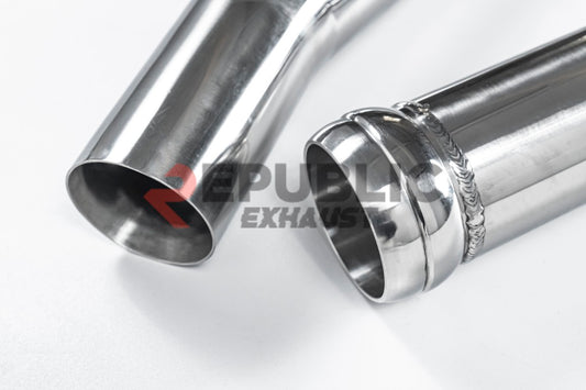 Aston Martin Vantage V8 2019 2020 2021 2022 2023 (4.0T) with Aftermarket Parts - Frontpipe Exhaust Titanium / Stainless Steel from Republic Exhaust