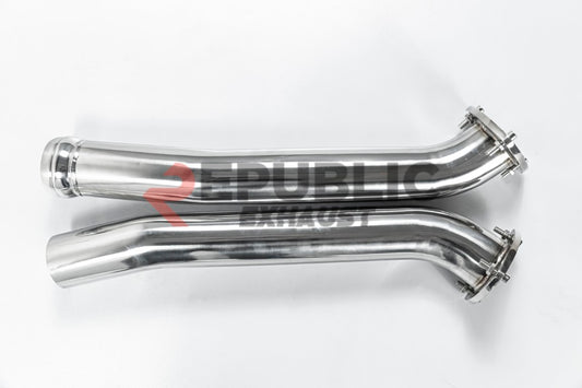Aston Martin Vantage V8 2019 2020 2021 2022 2023 (4.0T) with Aftermarket Parts - Frontpipe Exhaust Titanium / Stainless Steel from Republic Exhaust