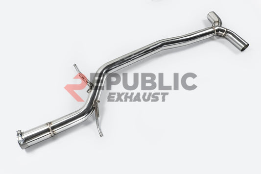 Audi A4 B8 FWD/Quattro 2009 2010 2011 2012 2013 2014 2015 2016 (2.0T) with Aftermarket Parts - Catback Exhaust Quad Exit Tips Titanium / Stainless Steel from Republic Exhaust