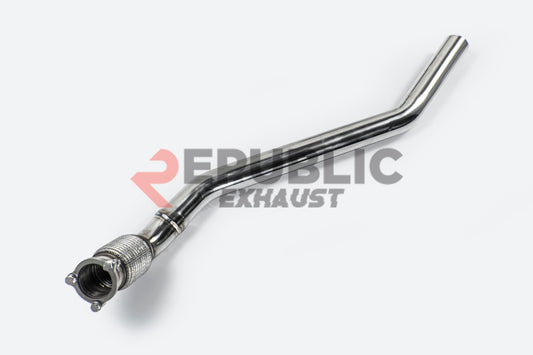 Audi A4 B8 FWD/Quattro 2009 2010 2011 2012 2013 2014 2015 2016 (2.0T) with Aftermarket Parts - Catback Exhaust Quad Exit Tips Titanium / Stainless Steel from Republic Exhaust