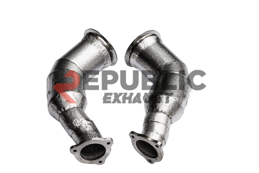 Audi RS5 B9 2017 2018 2019 (2.9T) with Aftermarket Parts - 100 & 200 & 300 CELL & Test Pipe/No Cat Downpipe Stainless Steel from Republic Exhaust