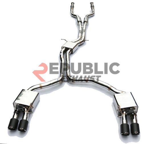 Audi RS6 C8 2020-ON (4.0T) with Aftermarket Parts - Catback Exhaust with Valve Stainless Steel from Republic Exhaust