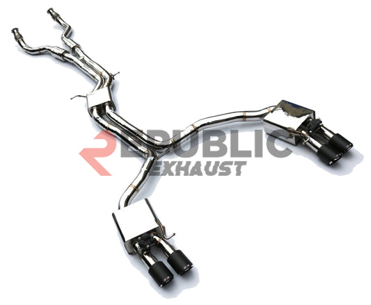 Audi RS6 C8 2020-ON (4.0T) with Aftermarket Parts - Catback Exhaust with Valve Stainless Steel from Republic Exhaust