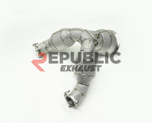 Audi S4 B9.5 2020-ON with Aftermarket Parts - 100 & 200 & 300 CELL & Test Pipe/No Cat Downpipe Stainless Steel from Republic Exhaust
