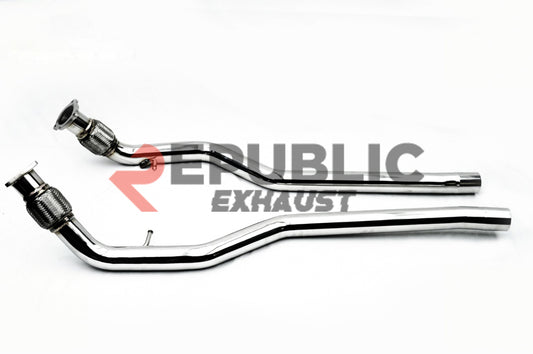 Audi S4 B9.5 2020-ON with Aftermarket Parts - Frontpipe Exhaust Stainless Steel from Republic Exhaust