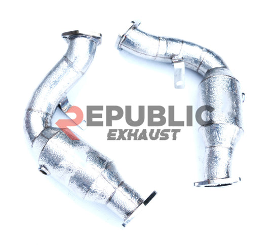 Audi S5 B8 B8.5 2008 2009 2010 2011 2012 2013 2014 2015 2016 (3.0T) with Aftermarket Parts - 100 & 200 & 300 CELL & Test Pipe/No Cat Downpipe Stainless Steel from Republic Exhaust