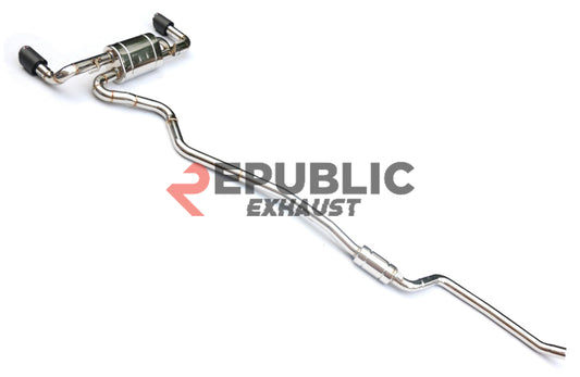 BMW 1 Series 135i 125i F20 Pre-LCI 2012 2013 2014 with Aftermarket Parts - Catback Exhaust Dual Tips Titanium / Stainless Steel from Republic Exhaust
