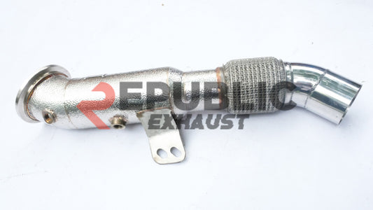 BMW 2 Series M240i F22 F23 2016 2017 2018 2019 2020 2021 & 3 Series 340i F30 F31 2013 2014 2015 2016 2017 2018 2019 2020 & 4 Series 440 F32 F33 2013 2014 2015 2016 2017 2018 2019 2020 (B58) with Aftermarket Parts - 100 & 200 & 300 CELL & Test Pipe/No Cat Downpipe Stainless Steel from Republic Exhaust