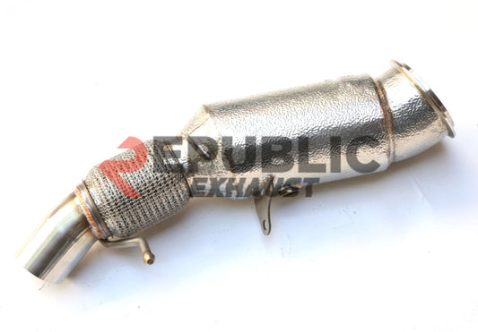 BMW 5 Series 520i F10 2011 2012 2013 2014 2015 2016 (2.0T) with Aftermarket Parts - 100 & 200 & 300 CELL & Test Pipe/No Cat Downpipe Stainless Steel from Republic Exhaust
