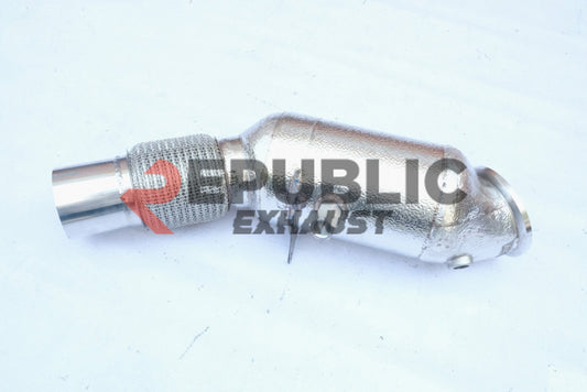 BMW 5 Series G30 540i 2017 2018 2019 2020 2021 2022 2023 (3.0T) with Aftermarket Parts - 100 & 200 & 300 CELL & Test Pipe/No Cat Downpipe Stainless Steel from Republic Exhaust