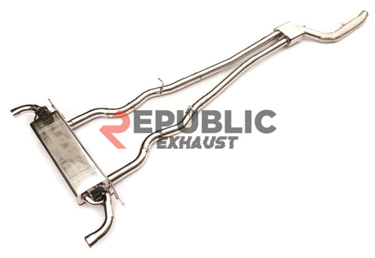 BMW 8 Series 840i G14 G15 G16 2018-ON with Aftermarket Parts - Catback Exhaust Dual Exit Tips Titanium / Stainless Steel from Republic Exhaust