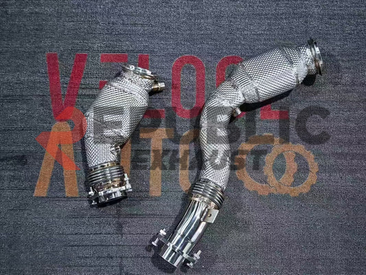 BMW M2C F87 2019 2020 2021 with Aftermarket Parts - 100 & 200 & 300 CELL & Test Pipe/No Cat Downpipe Stainless Steel from Republic Exhaust