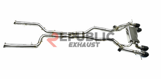 BMW M2 M2C G87 2023-ON (3.0T)
 with Aftermarket Parts - Catback Exhaust Quad Tips Exit Titanium / Stainless Steel from Republic Exhaust