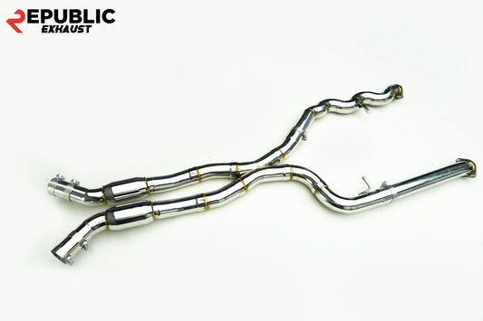 BMW M3 G80 2021-ON (3.0T) with Aftermarket Parts - Midpipe Exhaust Titanium / Stainless Steel from Republic Exhaust
