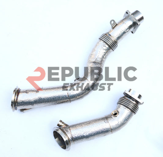 BMW M4 F82 2014 2015 2016 2017 2018 2019 2020 with Aftermarket Parts - 100 & 200 & 300 CELL & Test Pipe/No Cat Downpipe Stainless Steel from Republic Exhaust