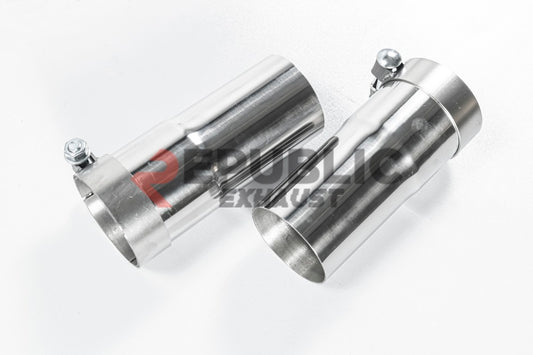 BMW M8 F91 F92 F93 2019-ON (4.4T) with Aftermarket Parts - Catback Exhaust Quad Exit Tips Titanium / Stainless Steel from Republic Exhaust