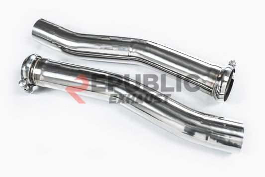 BMW M8 F91 F92 F93 2019-ON (4.4T) with Aftermarket Parts - Catback Exhaust Quad Exit Tips Titanium / Stainless Steel from Republic Exhaust