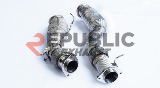 BMW X3M X3MC F97 & X4M X4MC F98 Pre-LCI 2019 2020 2021 (3.0T) with Aftermarket Parts - 100 & 200 & 300 CELL & Test Pipe/No Cat Downpipe Stainless Steel from Republic Exhaust