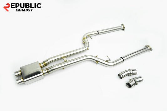 BMW X3M X3MC F97 & X4M X4MC F98 Pre-LCI 2019 2020 2021 (3.0T) with Aftermarket Parts - Midpipe Exhaust Titanium / Stainless Steel from Republic Exhaust