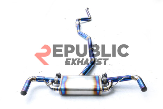 BMW X3 xDrive28i x/sDrive20i F25 LCI 2015 2016 2017 (2.0T) with Aftermarket Parts - Catback Exhaust Quad & Dual Exit Tips Titanium / Stainless Steel from Republic Exhaust