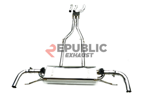 BMW X5 G05 X/S Drive 40i (with M-Package) (Fits Both Pre-LCI & LCI) 2019-ON (3.0T) with Aftermarket Parts - Catback Exhaust Dual Tips Exit Stainless Steel from Republic Exhaust