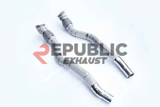 Ferrari F12 2013 2014 2015 2016 2017 (6.3L) with Aftermarket Parts - 100 & 200 & 300 CELL & Straight Pipe Headers Stainless Steel from Republic Exhaust