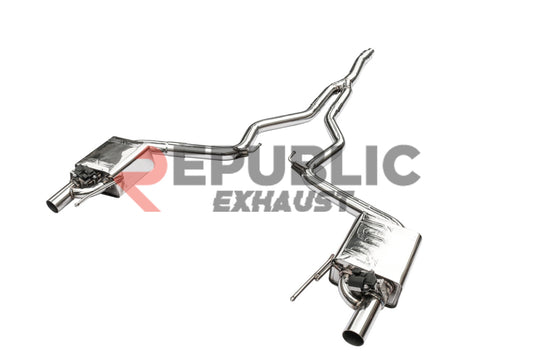Ford Mustang Ecoboost S550.1 S550.2 2015 2016 2017 2018 2019 2020 2021 2022 2023 (2.3T) with Aftermarket Parts - Catback Exhaust with Valve Stainless Steel from Republic Exhaust