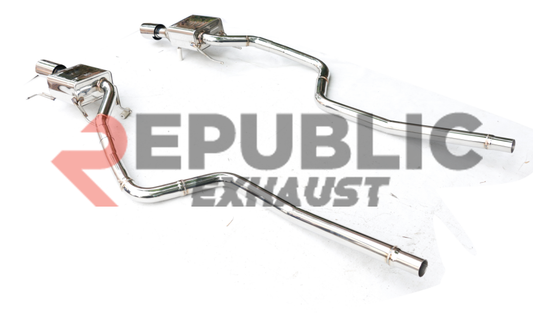 Mustang Ecoboost S550.1 S550.2 2015 2016 2017 2018 2019 2020 2021 2022 2023 (3.7T) with Aftermarket Parts - Catback Exhaust with Valve Stainless Steel from Republic Exhaust