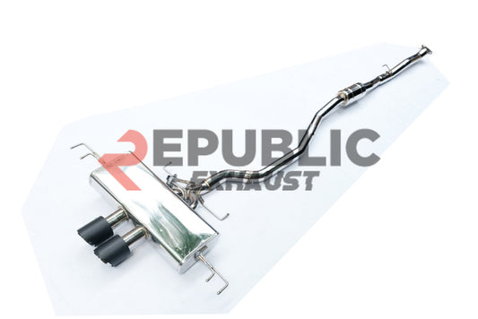 Honda Civic 10th Gen FK7 2017 2018 2019 2020 2021 with Aftermarket Parts - Catback Exhaust Dual Center Exit Titanium / Stainless Steel from Republic Exhaust