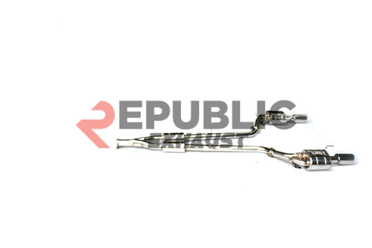 Infiniti G37 G37x IPL Anniversary Journey Sport X Base 2008 2009 2010 2011 2012 2013 with Aftermarket Parts - Catback Exhaust Dual Exit Tips with Valve Titanium / Stainless Steel from Republic Exhaust