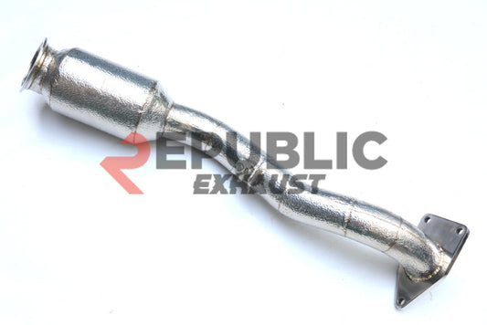 Infiniti Q50 Luxe Sensory Signature Premium Pure 2014-ON (2.0T) with Aftermarket Parts - 100 & 200 & 300 CELL & Test Pipe/No Cat Downpipe Stainless Steel from Republic Exhaust