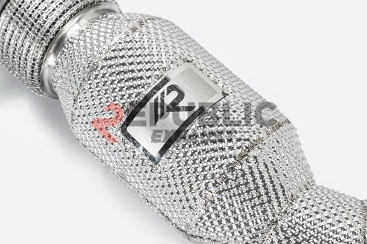 Land Rover Range Rover Evoque 2.0L 2015 2016 2017 with Aftermarket Parts - 100 & 200 & 300 CELL & Test Pipe/No Cat Downpipe Stainless Steel from Republic Exhaust